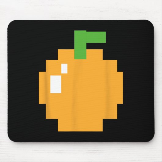 Pixel Orange 80er Retro Arcade Videogame Halloween Mousepad (Vorne)