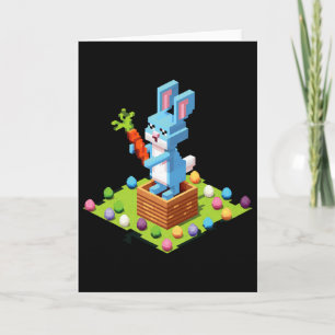 Pixel-Osterhase Video-Spieler Eierjagd Lustig B Karte