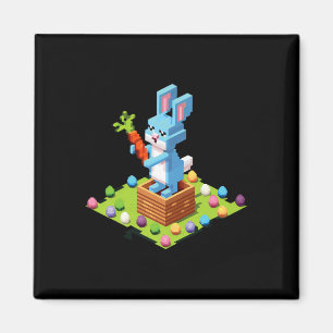 Pixel-Osterhase Video-Spieler Eierjagd Lustiger B Magnet