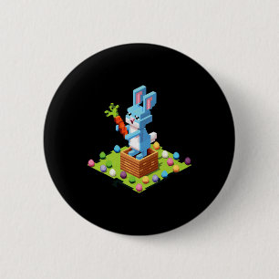 Pixel-Osterhase Videospieler Eierjagd Lustig B Button