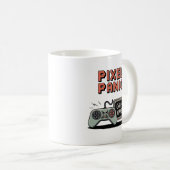 Pixel Panic Gamer Mug – Funny Retro Gaming Gift  Kaffeetasse (VorderseiteRechts)
