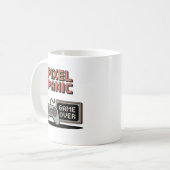 Pixel Panic Gamer Mug – Funny Retro Gaming Gift  Kaffeetasse (Vorderseite Links)