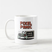 Pixel Panic Gamer Mug – Funny Retro Gaming Gift  Kaffeetasse (Links)