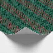 Pixel Pattern grün schwarz Geschenkpapier (Ecke)