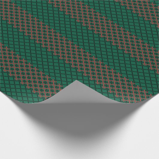 Pixel Pattern grün schwarz Geschenkpapier (Ecke)