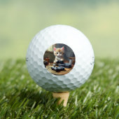 "Pixel Paws: The Gamer Kitten in Action" Golfball (Insitu T-Shirt)