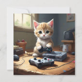 "Pixel Paws: The Gamer Kitten in Action" Save The Date (Rückseite)