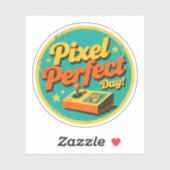 Pixel Perfect Day Funny Retro Gaming Design Aufkleber (Blatt)
