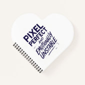 Pixel Perfect Heart Notizblock (Vorderseite)