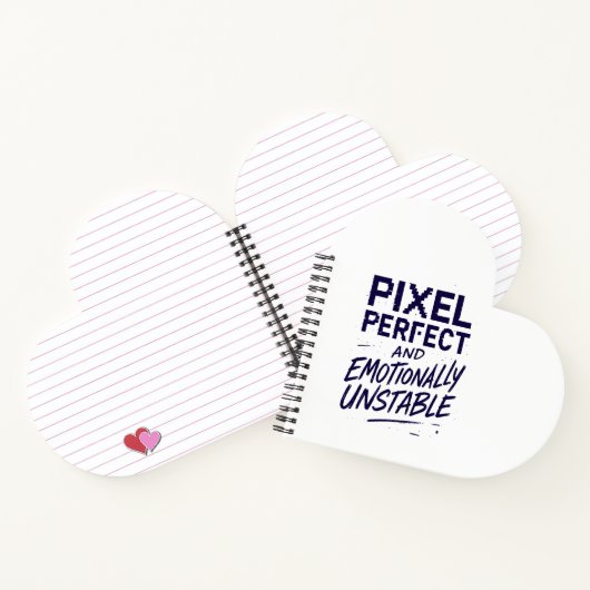 Pixel Perfect Heart Notizblock (Innenseite)