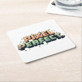 Pixel perfekt rechteckiger pappuntersetzer (angewinkelt)