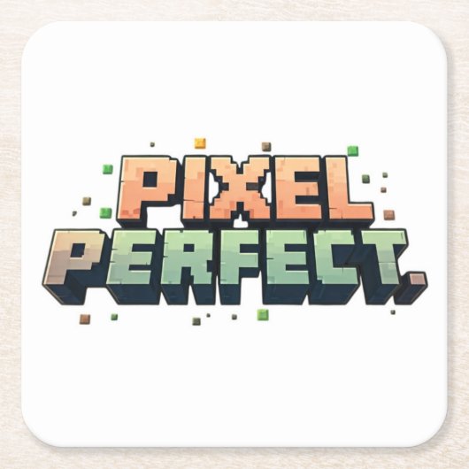 Pixel perfekt rechteckiger pappuntersetzer (Vorderseite)