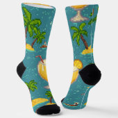 Pixel Pina Coladas Socken (Gewinkelt)