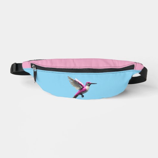 Pixel Pink Hummingbird Bauchtasche (Vorderseite)