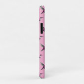 Pixel Pink Hummingbird Case-Mate iPhone Hülle (Hinten/Rechts)