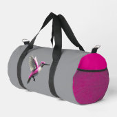 Pixel Pink Hummingbird Duffle Bag (Rechte Ecke)