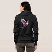 Pixel Pink Hummingbird Hoodie (Schwarz voll)