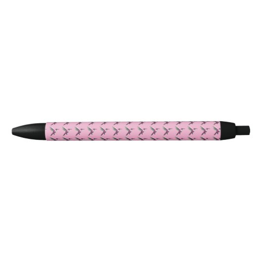 Pixel Pink Hummingbird Kugelschreiber (Vorderseite)