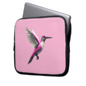 Pixel Pink Hummingbird Laptopschutzhülle (Vorderseite Links)