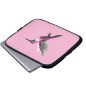 Pixel Pink Hummingbird Laptopschutzhülle (Vorne Knopf)