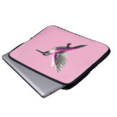 Pixel Pink Hummingbird Laptopschutzhülle (Vorne Knopf)