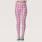 Pixel Pink Hummingbird Leggings (Vorderseite)