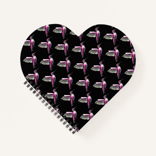 Pixel Pink Hummingbird Notizblock (Vorderseite)