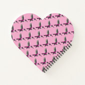 Pixel Pink Hummingbird Notizblock (Rückseite)