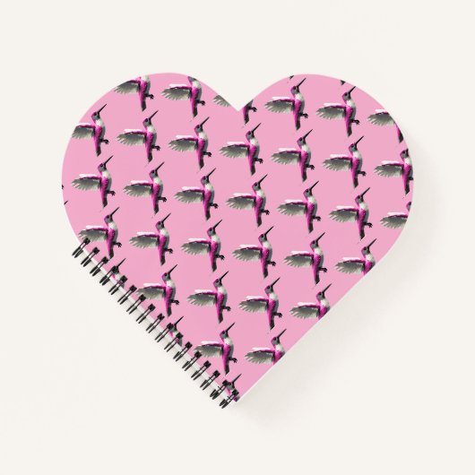 Pixel Pink Hummingbird Notizblock (Vorderseite)