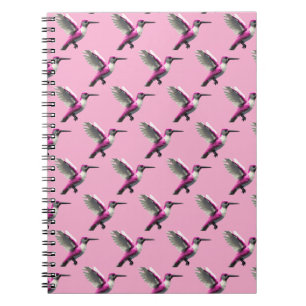 Pixel Pink Hummingbird Notizblock