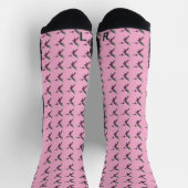 Pixel Pink Hummingbird Socken (Oben)