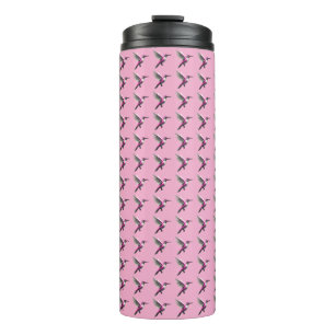 Pixel Pink Hummingbird Thermosbecher