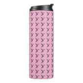 Pixel Pink Hummingbird Thermosbecher (Nach links gedreht)