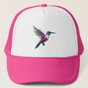 Pixel Pink Hummingbird Truckerkappe
