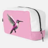 Pixel Pink Hummingbird Waschbeutel (Rechte Ecke)