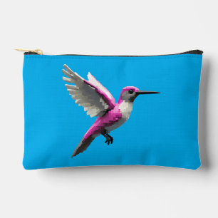 Pixel Pink Hummingbird Zubehörtasche