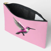 Pixel Pink Hummingbird Zubehörtasche (Offen)
