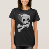 Pixel Pirate Skull & Crossbones Piratenflagge T-Shirt (Vorderseite)