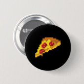 Pixel Pizza 80er Video Game Retro 8-Bit Halloween  Button (Vorne & Hinten)
