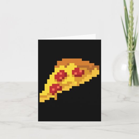 Pixel Pizza 80er Video Game Retro 8-Bit Halloween  Karte (Vorderseite)
