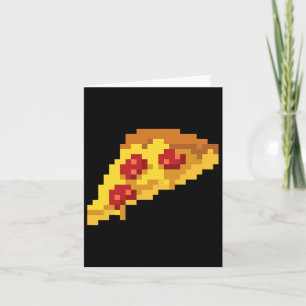 Pixel Pizza 80er Video Game Retro 8-Bit Halloween  Karte