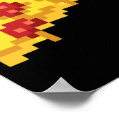 Pixel Pizza 80er Video Game Retro 8-Bit Halloween  Poster (Ecke)