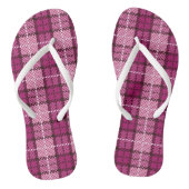Pixel Plaid_Magenta-Black Badesandalen (Fußbett)