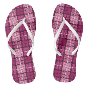 Pixel Plaid_Magenta-Black Badesandalen