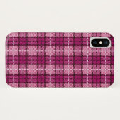 Pixel Plaid_Magenta-Black Case-Mate iPhone Hülle (Rückseite (Horizontal))