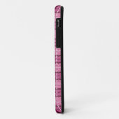 Pixel Plaid_Magenta-Black Case-Mate iPhone Hülle (Hinten/Links)