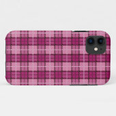Pixel Plaid_Magenta-Black Case-Mate iPhone Hülle (Rückseite (Horizontal))