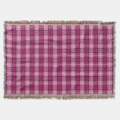 Pixel Plaid_Magenta-Black Decke (Vorderseite)