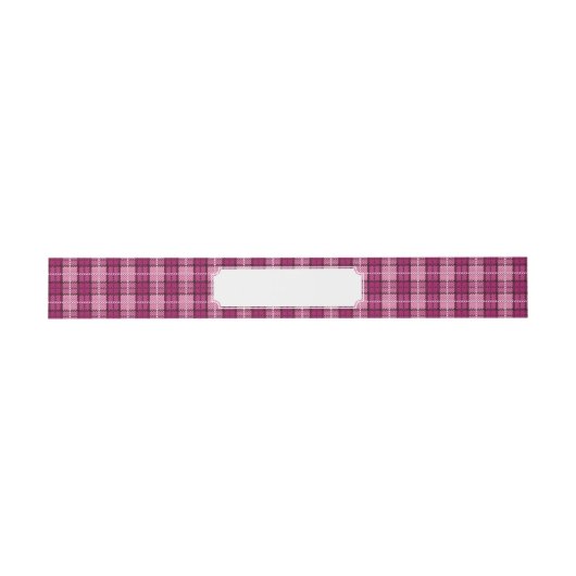 Pixel Plaid_Magenta-Black Einladungsbanderole (Flach)