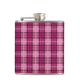 Pixel Plaid_Magenta-Black Flachmann